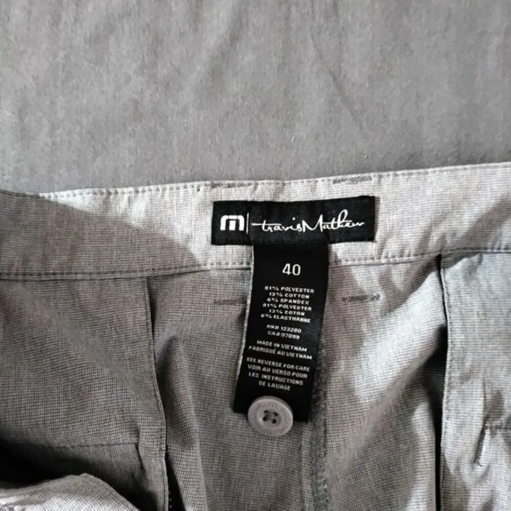 Travis Mathew Gray Stretch Performance Golf‎ Resort Preppy Beach Shorts Men 40